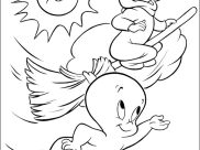 Coloriages Casper faciles pour enfants