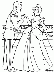 Coloriage de Cendrillon gratuit à colorier