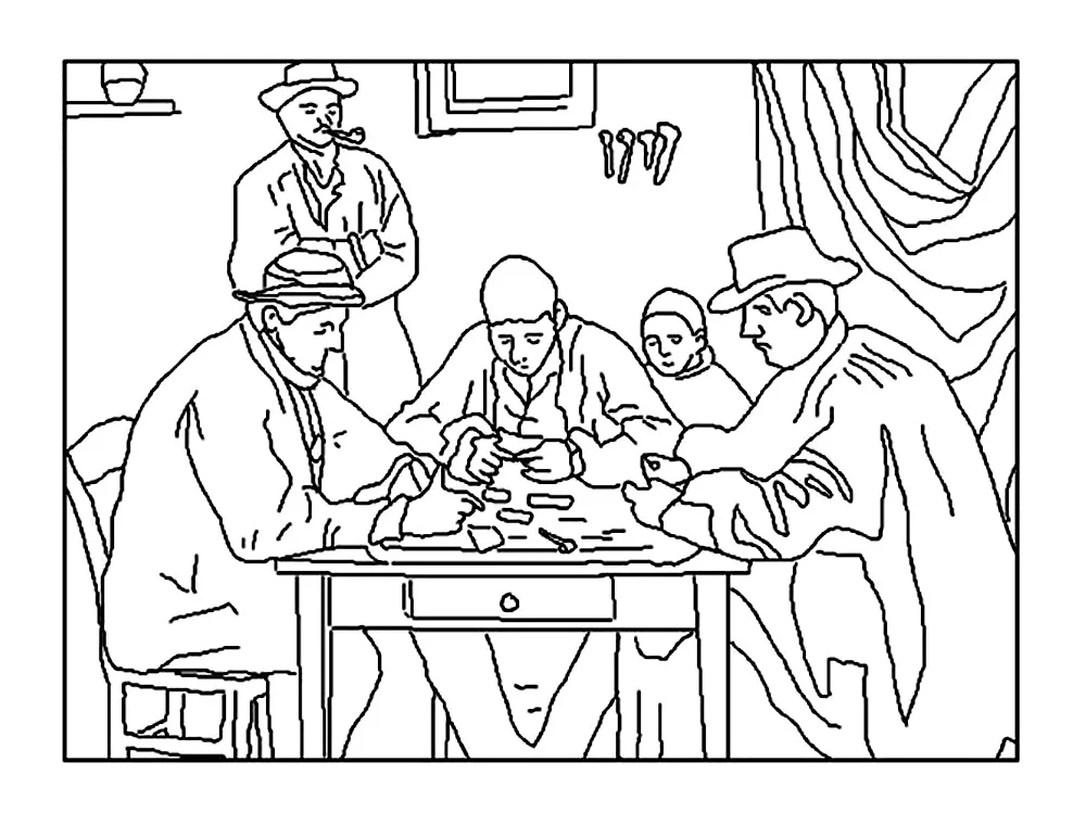Coloriage de Cézanne gratuit à colorier (Paul Cézanne)