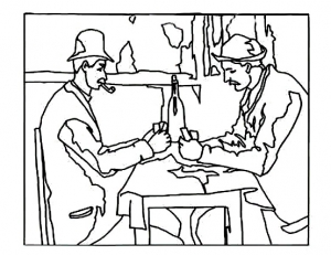 Coloriage de Cézanne gratuit à colorier