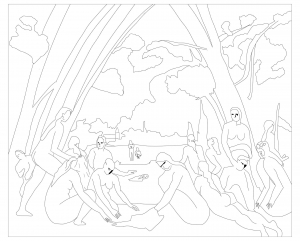 Coloriage de Cézanne à imprimer gratuitement (Coloriage de Paul Cézanne)