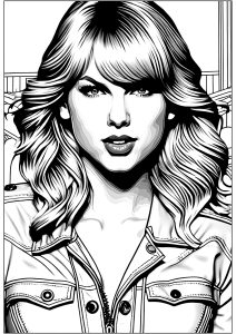 Taylor Swift à colorier