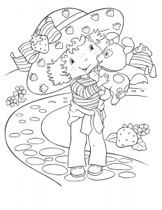 Coloriage de Charlotte aux fraises à colorier pour enfants