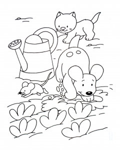 Coloriage de chat à télécharger gratuitement