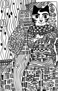 Coloriage de chat à télécharger