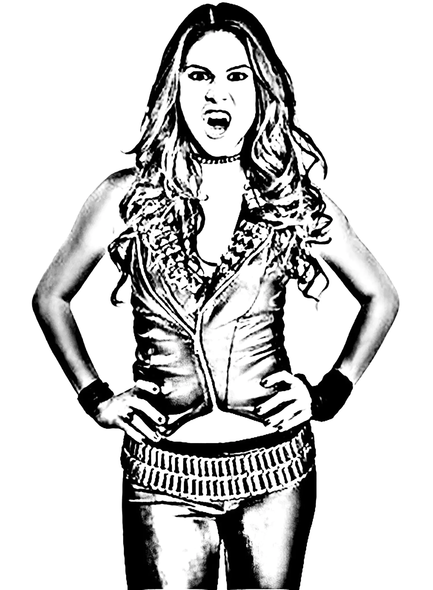 Chica vampiro daisy Greeicy Rendon (Coloriage à imprimer pour enfants)