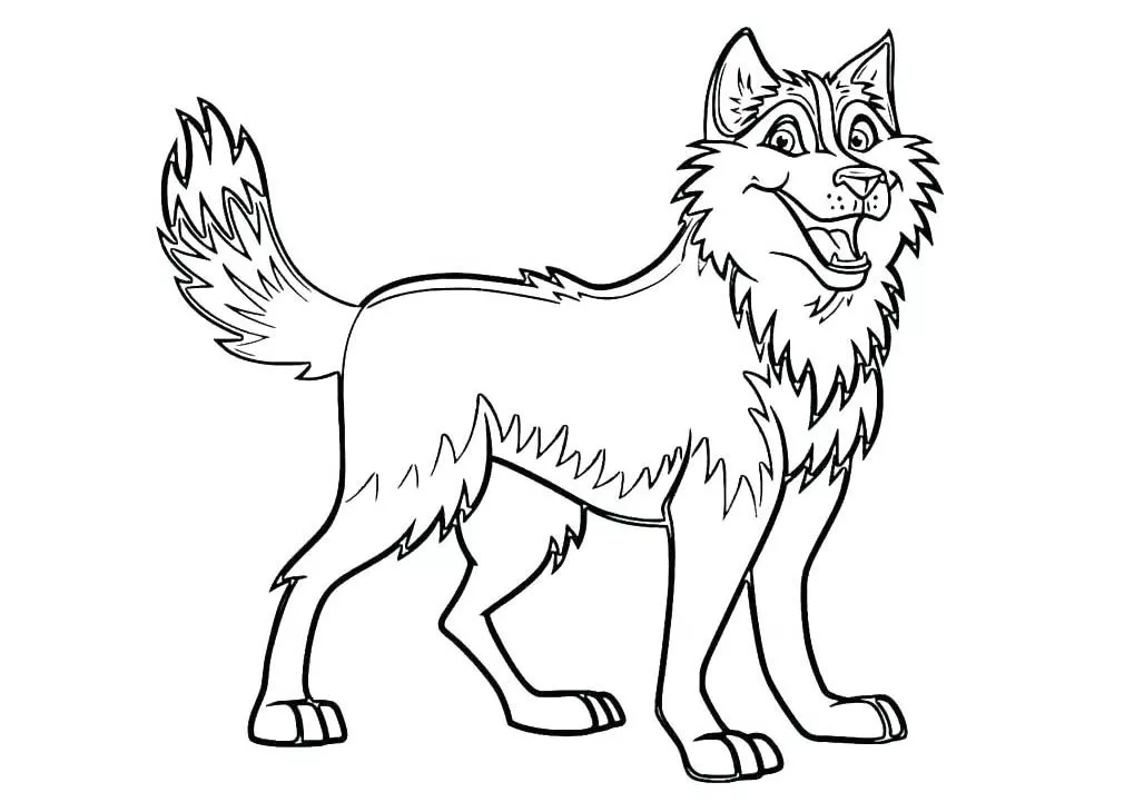 Grand chien (Coloriage à imprimer pour enfants)