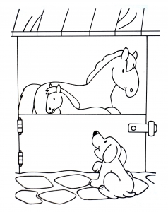 Coloriage de chien à colorier pour enfants