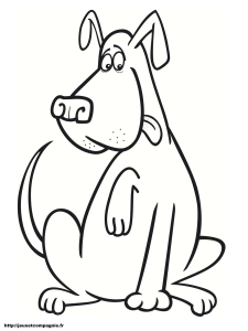 Coloriage de chien simple