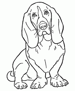 Coloriage simple de chien