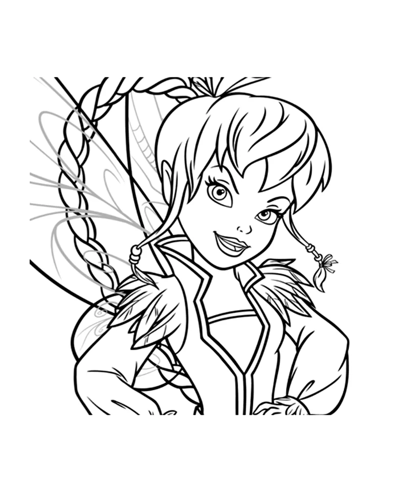 Noa (Coloriage de Fée Clochette à imprimer pour enfants)