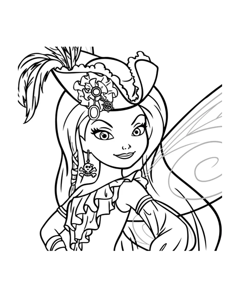 Ondine (Coloriage de Fée Clochette à imprimer pour enfants)