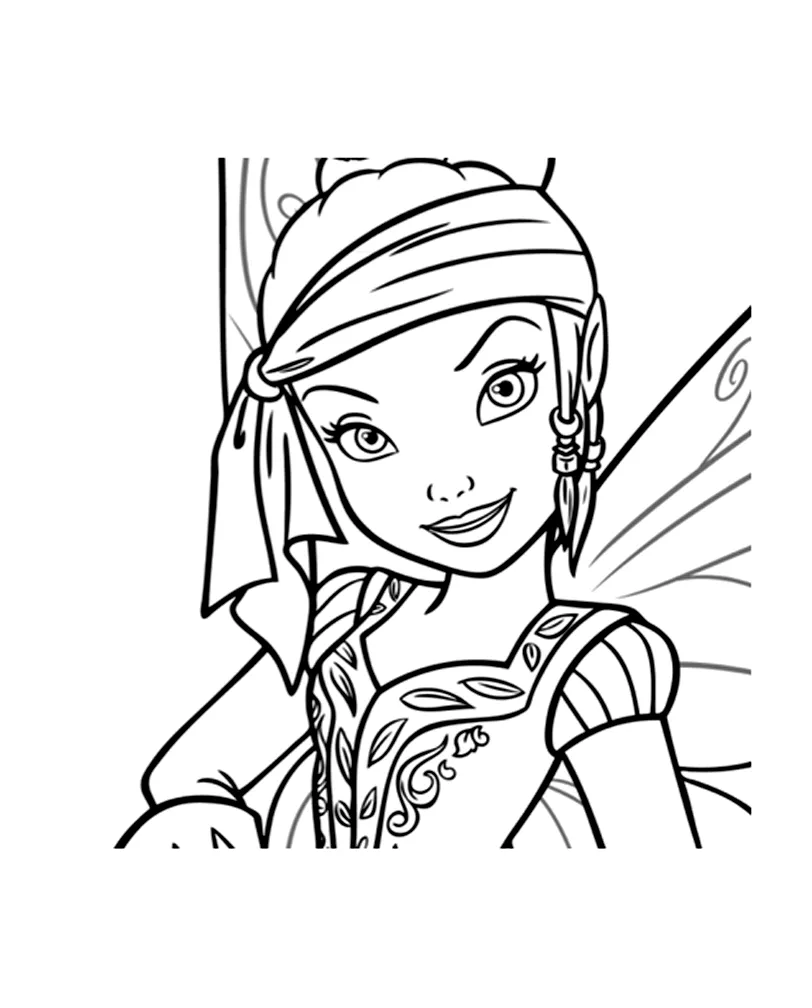 Iridessa (Coloriage de Fée Clochette à imprimer pour enfants)