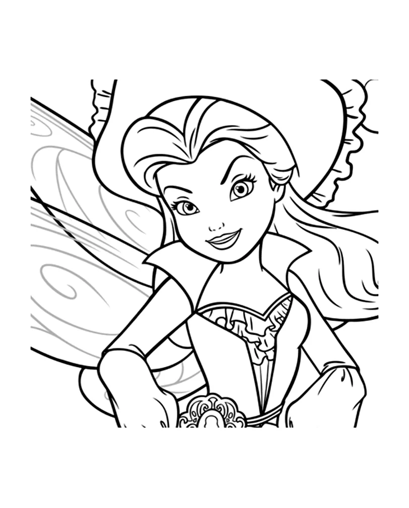 Roselia (Coloriage de Fée Clochette à imprimer pour enfants)