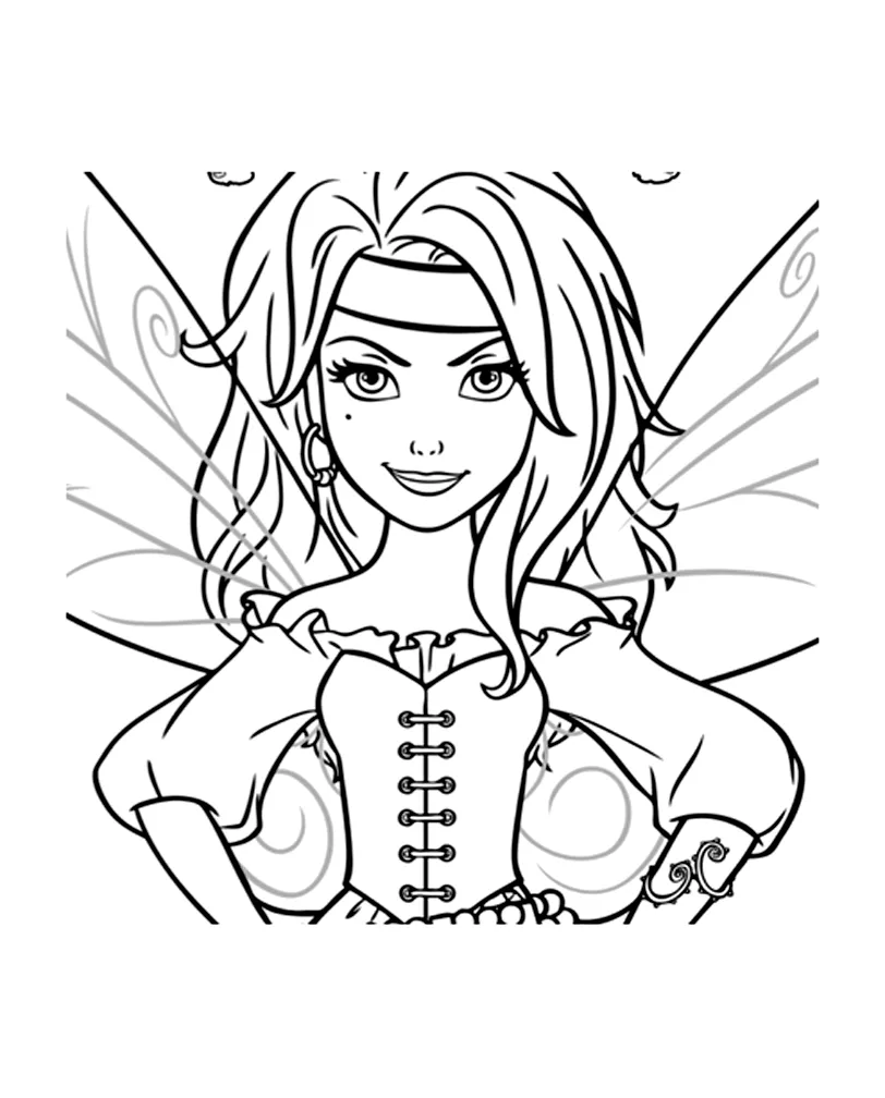 Zarina (Coloriage de Fée Clochette à imprimer pour enfants)