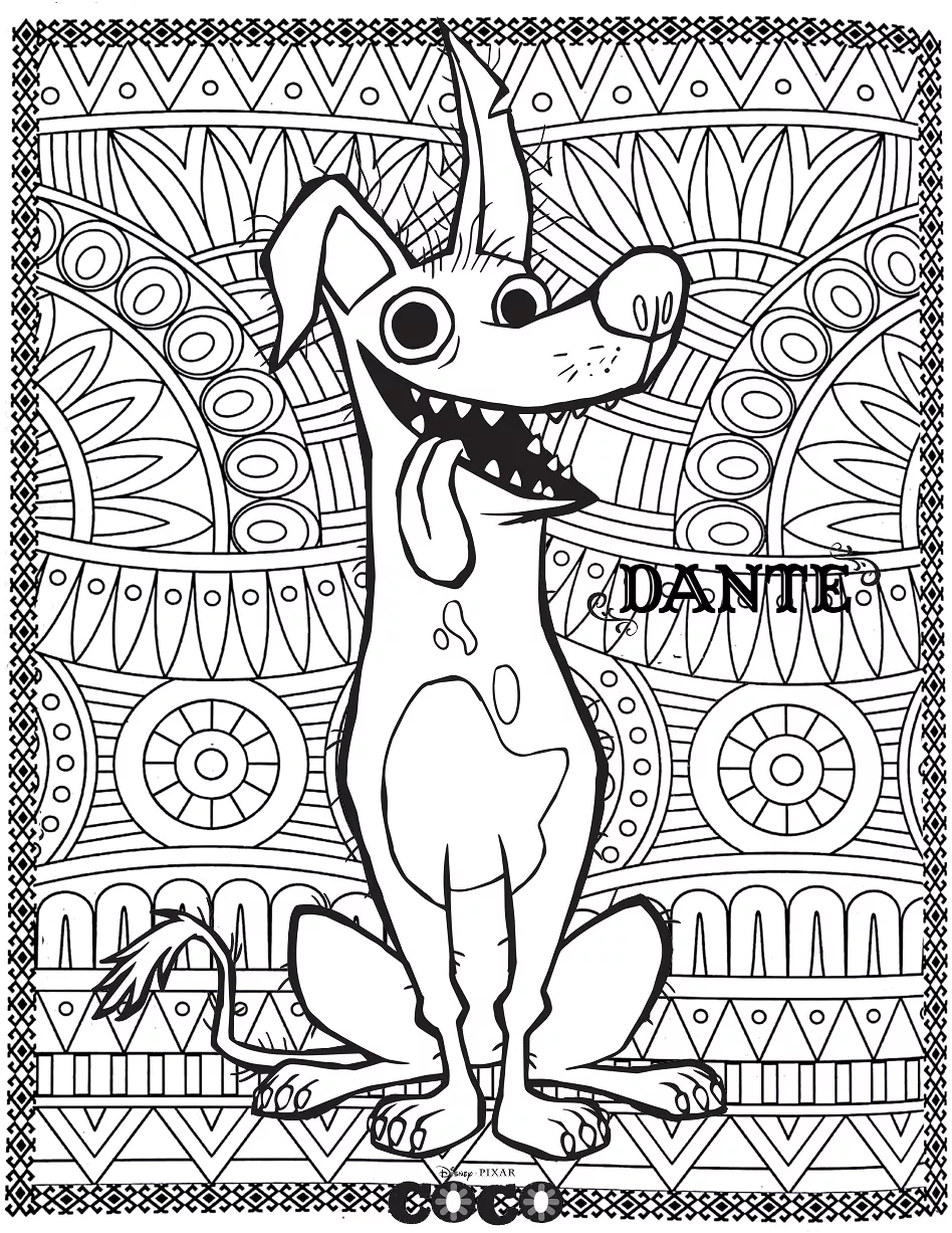 Dessin de Coco gratuit à imprimer et colorier