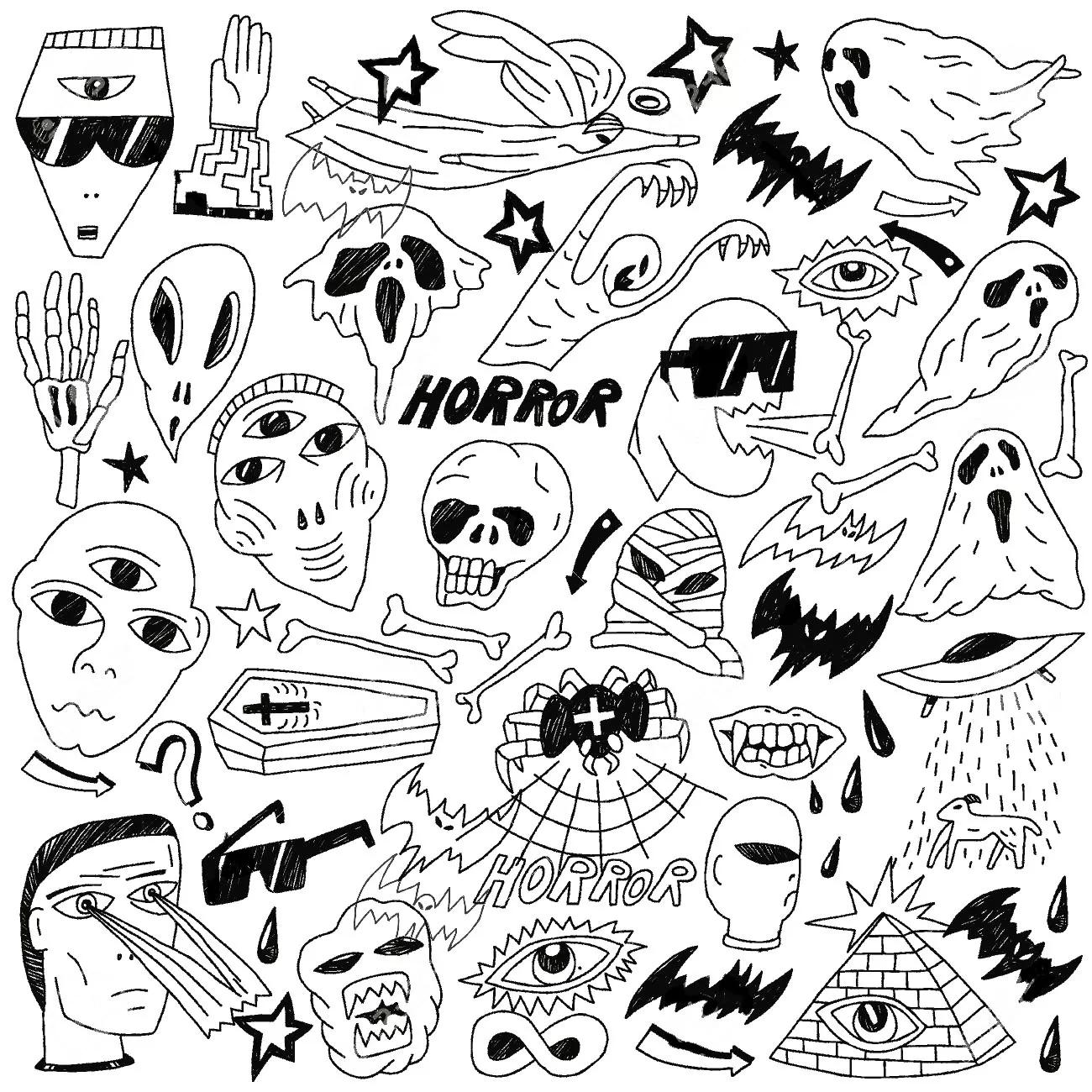 Coloriage de Halloween à imprimer pour enfants (Images tagged "fantome")