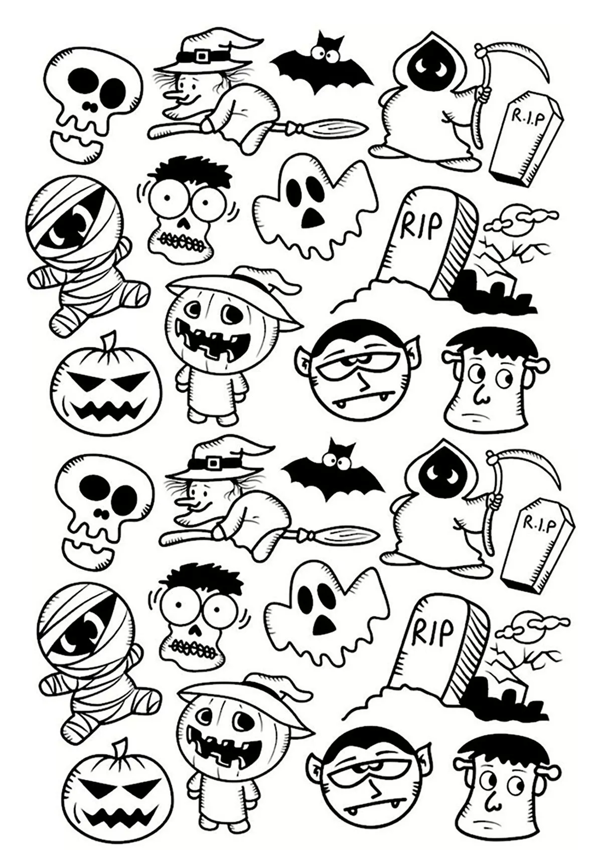 Coloriage de Halloween à telecharger gratuitement