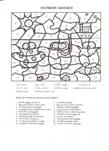Original ce coloriage magique composé de questions (Coloriage de Coloriages magiques)