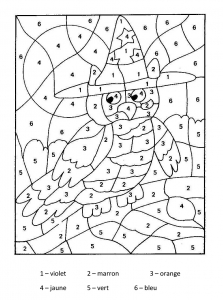 Coloriage magique hibou