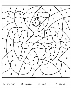 Coloriage magique homme de pain d'épices (Coloriage de Coloriages magiques)