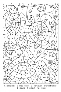 Coloriage magique lettres tortues