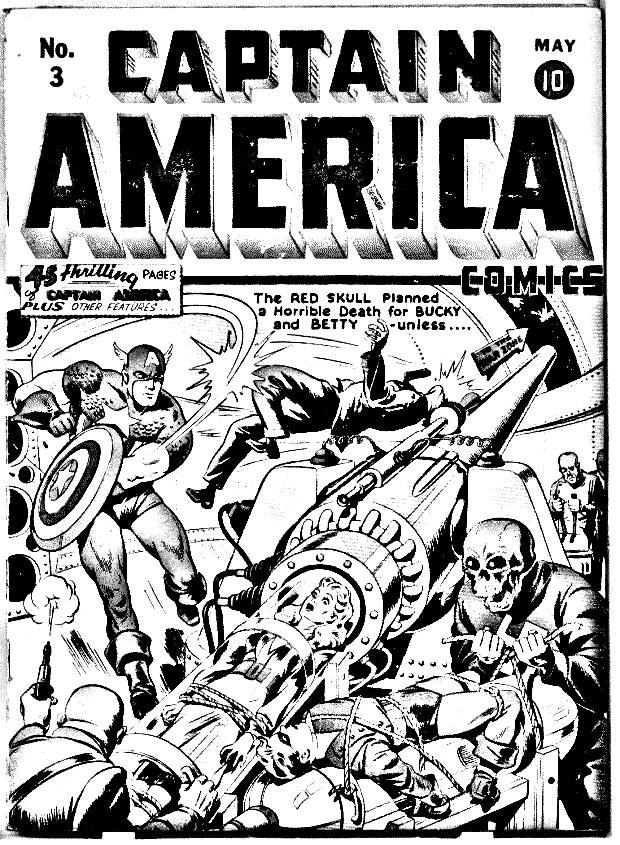 Coloriage pour adulte créé à partir d'une couverture du Comics Captain America