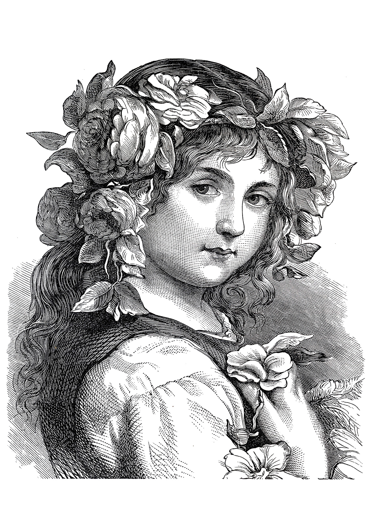 Pour flower girl 1868 gratuit a imprimer