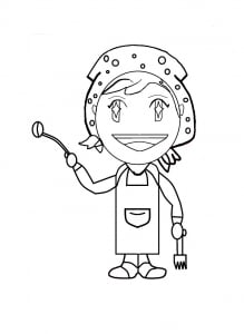 Coloriage de Cooking Mama pour enfants