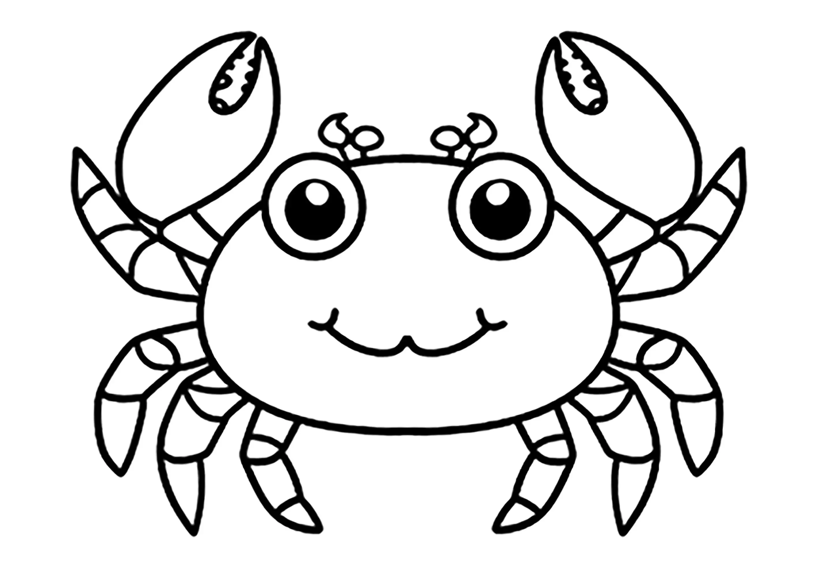 Petit crabe, très facile à colorier