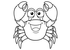 Crabe rigolo (Coloriage)
