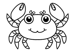 Petit crabe, très facile à colorier