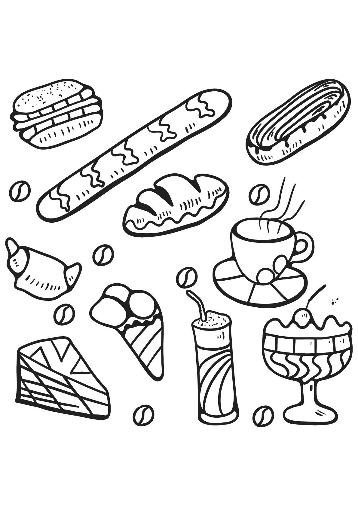 Cupcake - 5 (Coloriage de Cupcakes et gateaux à imprimer pour enfants)