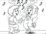 Coloriages de Danse à imprimer pour enfants