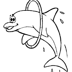 Coloriages de Dauphins à imprimer pour enfants