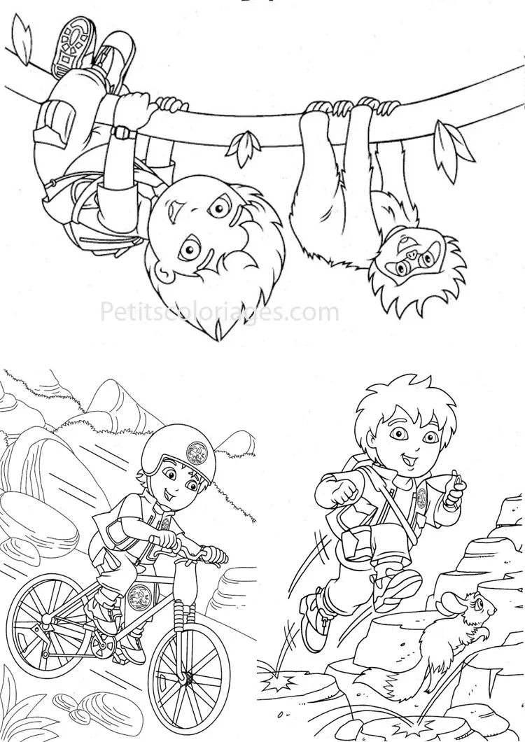 Coloriage de Diego pour enfants