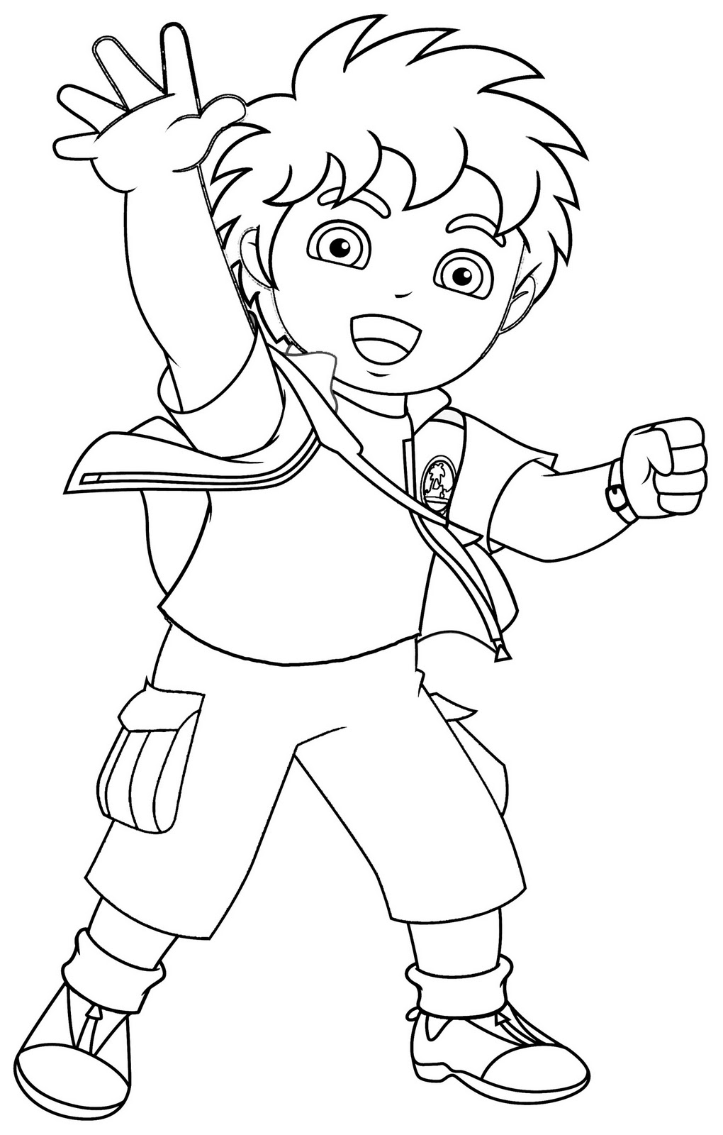 Coloriage de Diego à colorier pour enfants
