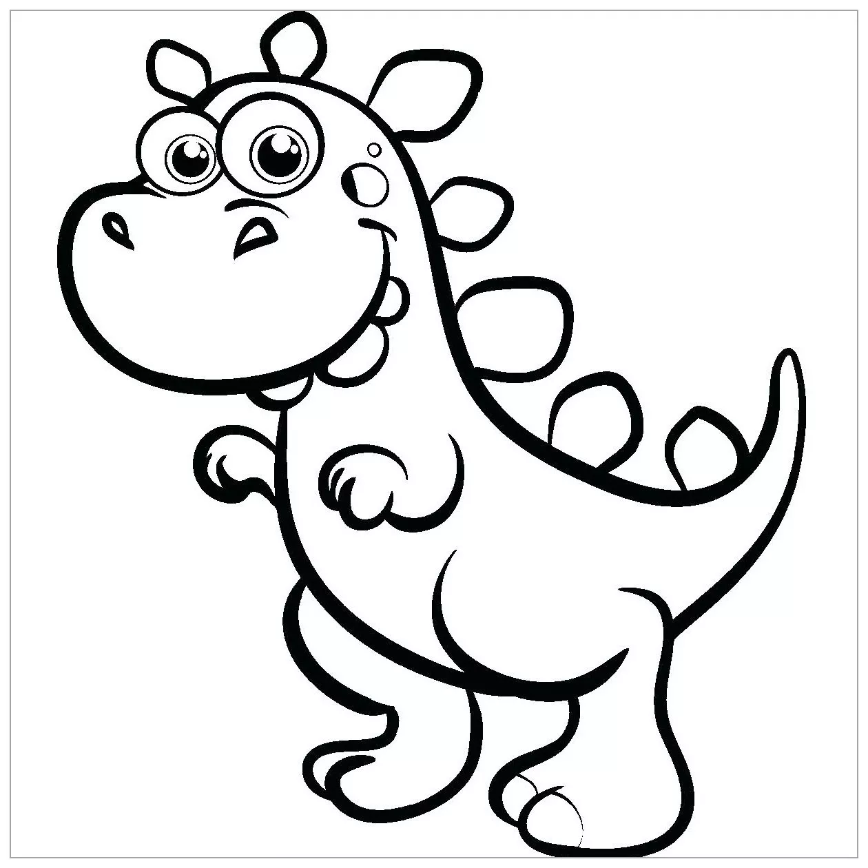 Petit dinosaure (Coloriage à imprimer pour enfants)