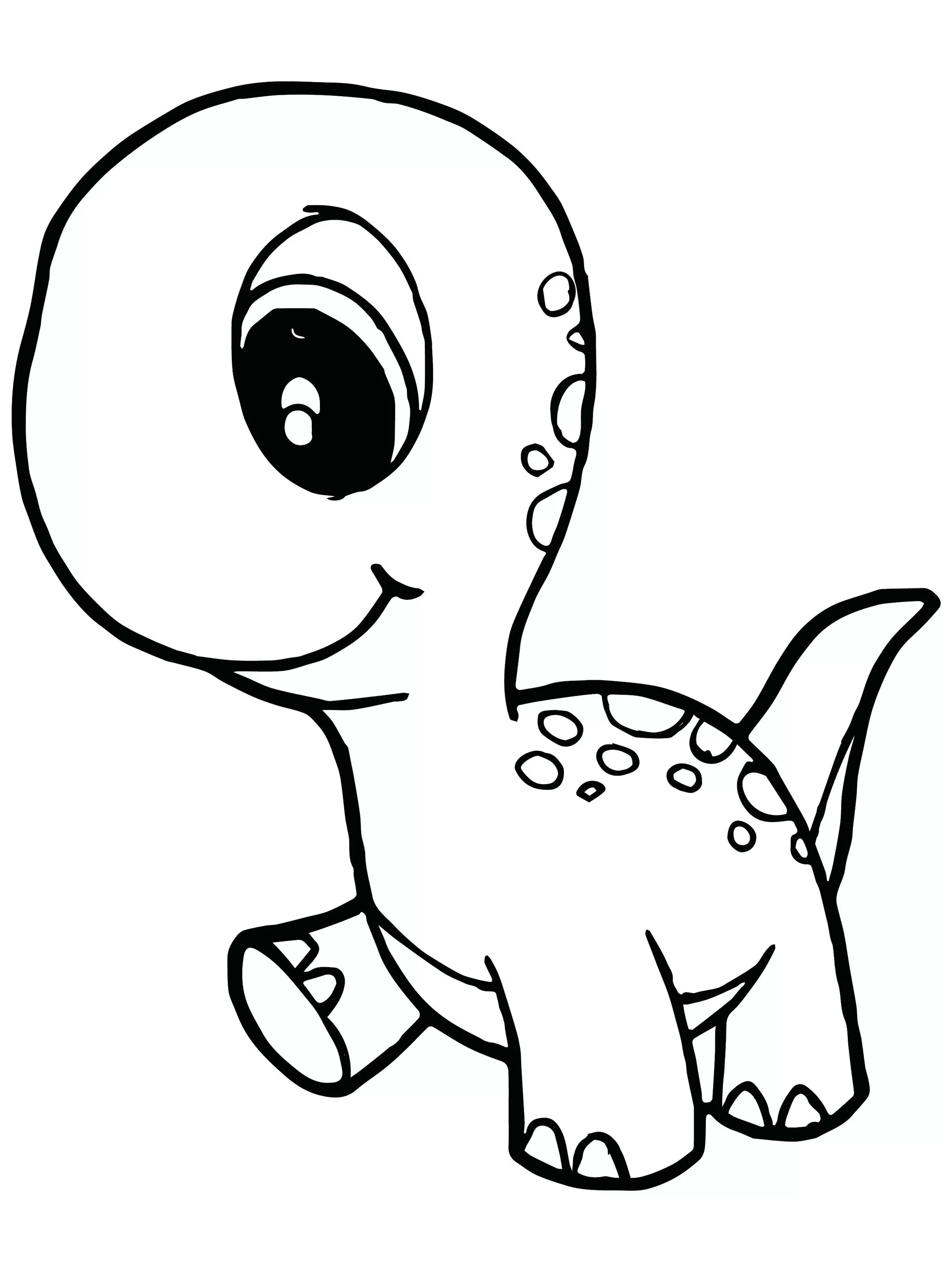 Petit dinosaure (Coloriage à imprimer pour enfants)
