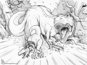 Coloriage T Rex furax !