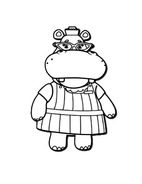 Personnage hippopotame de Docteur La Peluche (Disney)