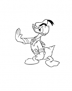 Coloriage facile de Donald