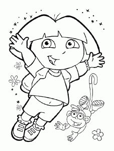 Coloriage de Dora l'exploratrice à telecharger gratuitement