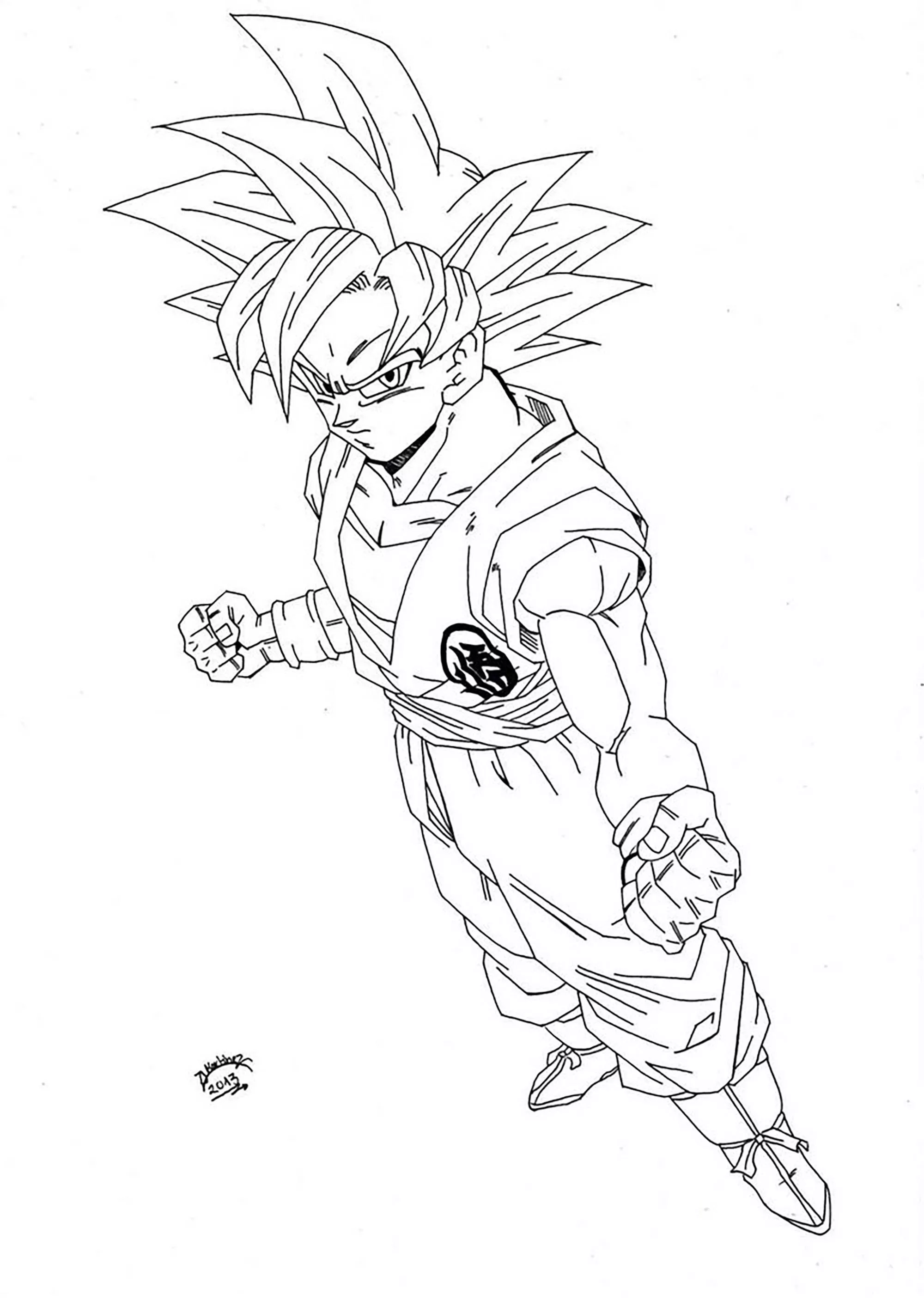 Dragon ball gratuit - 8 (Coloriage à imprimer pour enfants)