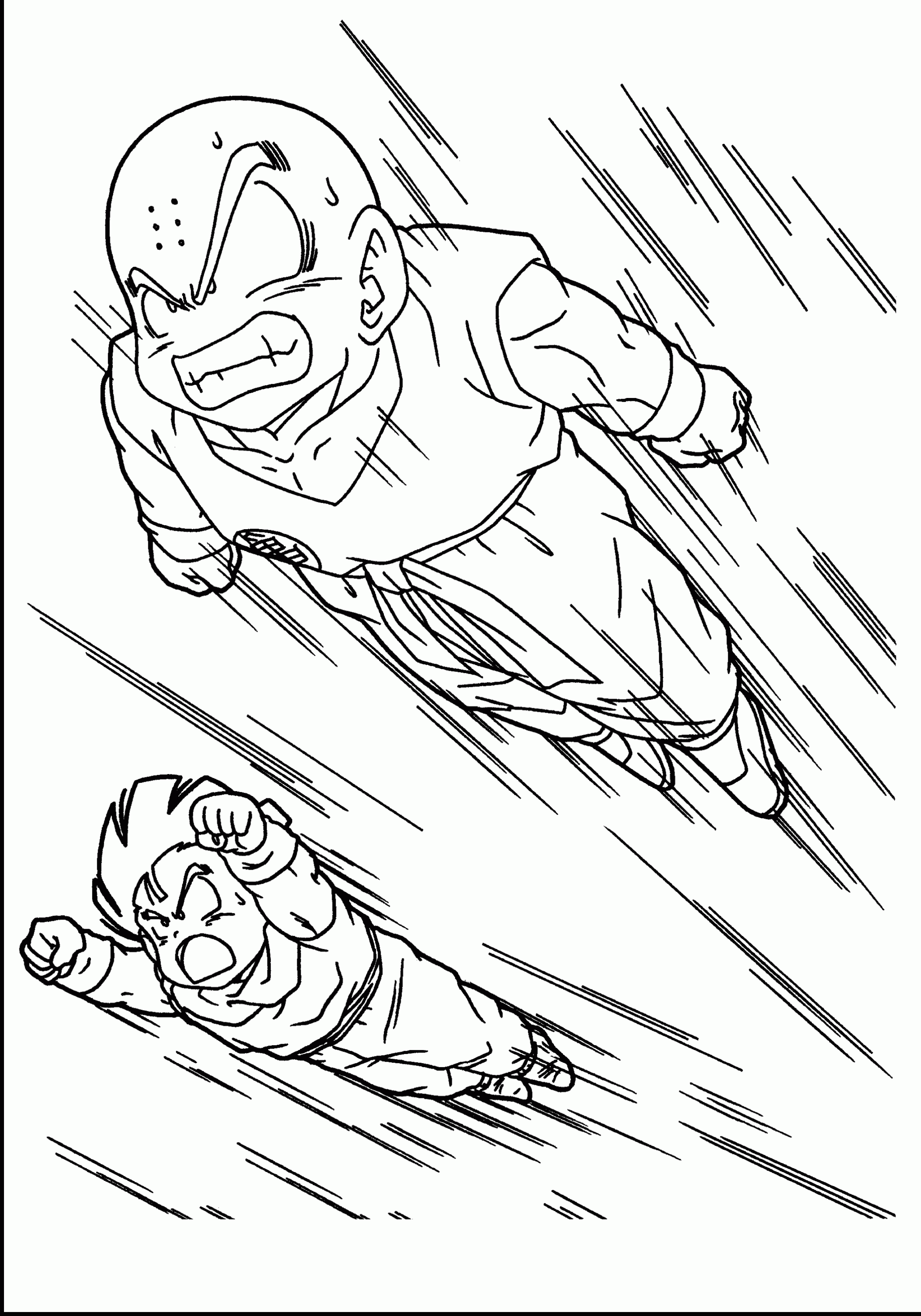 Coloriage de : Facile dragon ball krilin et namek Coloriage de à imprimer pour enfants : Facile dragon ball krilin et namek