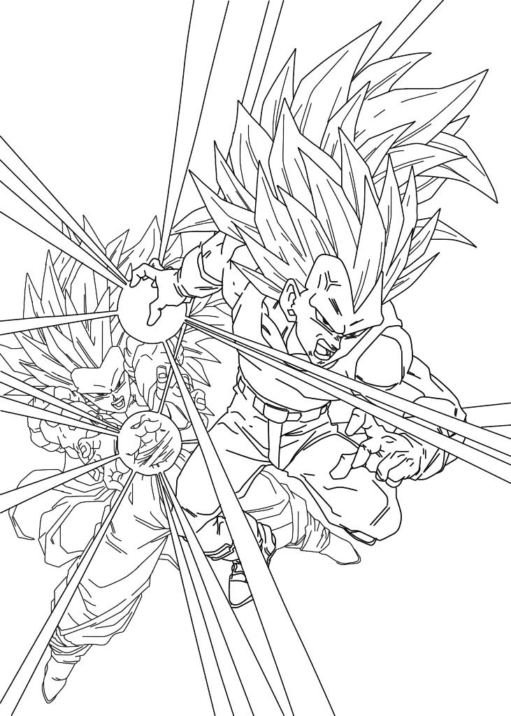 Vegeta et Goku - Super Saiyan 3 (Fan art)