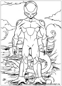 Coloriage facile dragon ball freezer forme finale