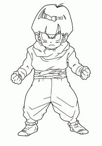 Coloriage facile dragon ball gohan periode namek