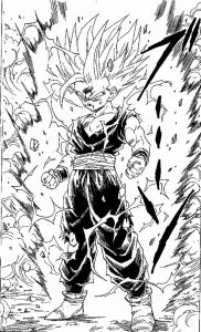 Coloriage facile dragon ball gohan super sayian 2