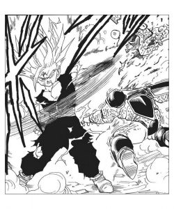 Coloriage facile dragon ball gohan vs cell jr